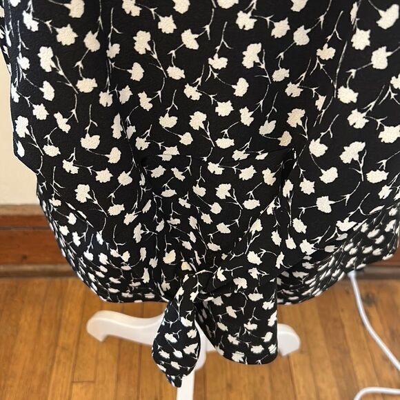 Talbots black white patterned short sleeve blouse Size 1X New - Picture 5 of 11